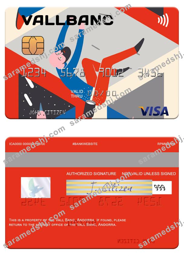 Andorra Vall Banc visa card
